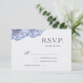 Dahlia Blume Lilac Blue Elegante Wedding UAWG Einladung (Stehend Vorderseite)