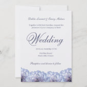 Dahlia Blume Lilac Blue Hochzeit Einladung (Vorderseite)