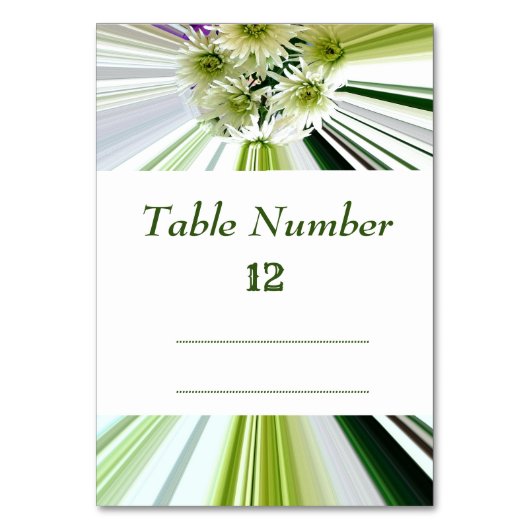 Dahlia Blume Moderne Strickflora Tischnummer (Vorderseite)