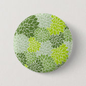 Dahlia-Blume, Muster von Blume, grüner Dahlia Button (Vorderseite)
