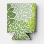 Dahlia-Blume, Muster von Blume, grüner Dahlia Dosenkühler (Vorderseite)