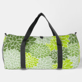 Dahlia-Blume, Muster von Blume, grüner Dahlia Duffle Bag (Rückseite)