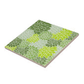 Dahlia-Blume, Muster von Blume, grüner Dahlia Fliese (Seite)