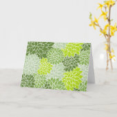 Dahlia-Blume, Muster von Blume, grüner Dahlia Karte (Gelbe Blume)