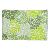 Dahlia-Blume, Muster von Blume, grüner Dahlia Kissenbezug (Rückseite)