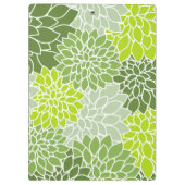 Dahlia-Blume, Muster von Blume, grüner Dahlia Klemmbrett (Rückseite)