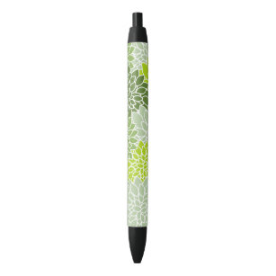 Dahlia-Blume, Muster von Blume, grüner Dahlia Kugelschreiber