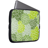 Dahlia-Blume, Muster von Blume, grüner Dahlia Laptopschutzhülle (Vorne Rechts)