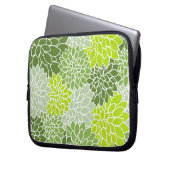 Dahlia-Blume, Muster von Blume, grüner Dahlia Laptopschutzhülle (Vorderseite Links)