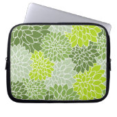 Dahlia-Blume, Muster von Blume, grüner Dahlia Laptopschutzhülle (Vorderseite)