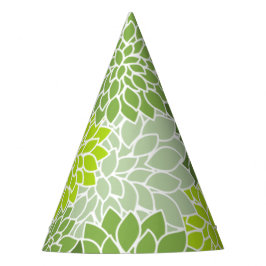 Dahlia-Blume, Muster von Blume, grüner Dahlia Partyhütchen