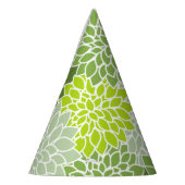 Dahlia-Blume, Muster von Blume, grüner Dahlia Partyhütchen (Links)