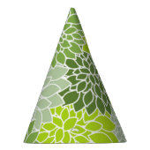 Dahlia-Blume, Muster von Blume, grüner Dahlia Partyhütchen (Rechts)