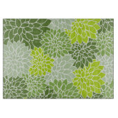 Dahlia-Blume, Muster von Blume, grüner Dahlia Schneidebrett (Vorderseite)