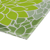 Dahlia-Blume, Muster von Blume, grüner Dahlia Schneidebrett (Ecke)