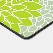 Dahlia-Blume, Muster von Blume, grüner Dahlia Schreibtischunterlage (Ecke)