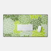 Dahlia-Blume, Muster von Blume, grüner Dahlia Schreibtischunterlage (Tastatur & Maus)