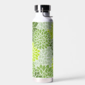 Dahlia-Blume, Muster von Blume, grüner Dahlia Trinkflasche (Links)