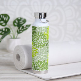 Dahlia-Blume, Muster von Blume, grüner Dahlia Trinkflasche