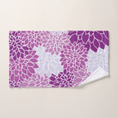 Dahlia-Blume, Muster von Blume, Lila Dahlia Badhandtuch Set (Handtuch)