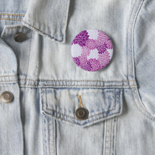 Dahlia-Blume, Muster von Blume, Lila Dahlia Button