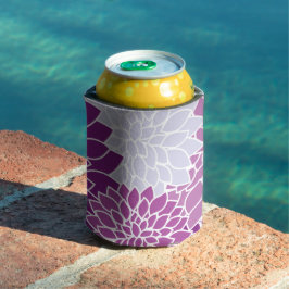 Dahlia-Blume, Muster von Blume, Lila Dahlia Dosenkühler