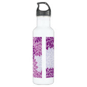 Dahlia-Blume, Muster von Blume, Lila Dahlia Edelstahlflasche (Rückseite)