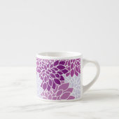 Dahlia-Blume, Muster von Blume, Lila Dahlia Espressotasse (Rechts)