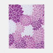 Dahlia-Blume, Muster von Blume, Lila Dahlia Fleecedecke (Vorderseite)
