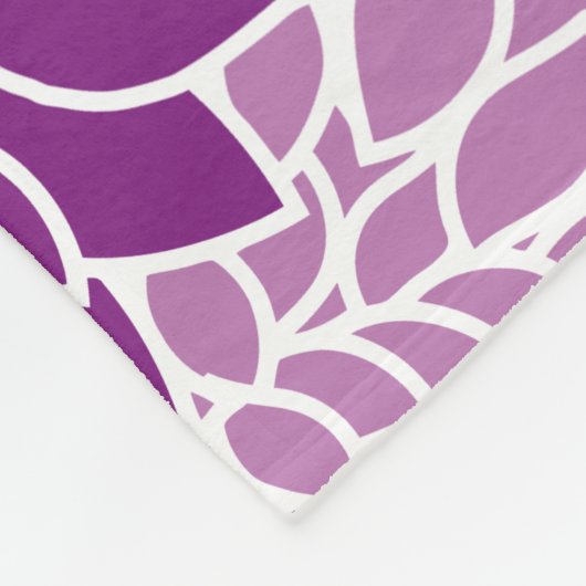 Dahlia-Blume, Muster von Blume, Lila Dahlia Fleecedecke (Ecke)
