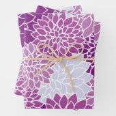 Dahlia-Blume, Muster von Blume, Lila Dahlia Geschenkpapier Set (Beispiel)
