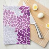 Dahlia-Blume, Muster von Blume, Lila Dahlia Geschirrtuch (Viertel Falte)