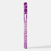 Dahlia-Blume, Muster von Blume, Lila Dahlia iPhone Hülle (Rechte Seite)