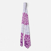 Dahlia-Blume, Muster von Blume, Lila Dahlia Krawatte (Rückseite)