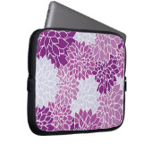 Dahlia-Blume, Muster von Blume, Lila Dahlia Laptopschutzhülle (Vorne Rechts)