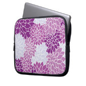 Dahlia-Blume, Muster von Blume, Lila Dahlia Laptopschutzhülle (Vorderseite Links)