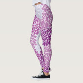 Dahlia-Blume, Muster von Blume, Lila Dahlia Leggings (Links)