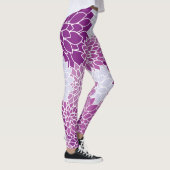 Dahlia-Blume, Muster von Blume, Lila Dahlia Leggings (Rechts)