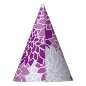 Dahlia-Blume, Muster von Blume, Lila Dahlia Partyhütchen (Rückseite)