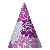 Dahlia-Blume, Muster von Blume, Lila Dahlia Partyhütchen (Rechts)