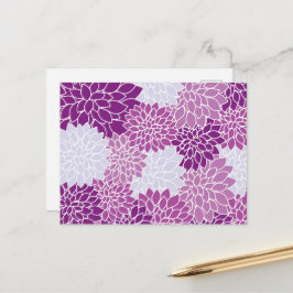 Dahlia-Blume, Muster von Blume, Lila Dahlia Postkarte