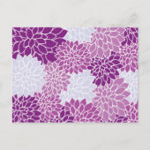 Dahlia-Blume, Muster von Blume, Lila Dahlia Postkarte (Vorderseite)