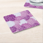 Dahlia-Blume, Muster von Blume, Lila Dahlia Rechteckiger Pappuntersetzer (angewinkelt)