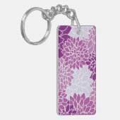 Dahlia-Blume, Muster von Blume, Lila Dahlia Schlüsselanhänger (Vorderseite links)