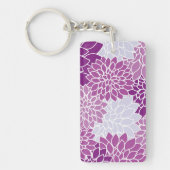 Dahlia-Blume, Muster von Blume, Lila Dahlia Schlüsselanhänger (Vorderseite)