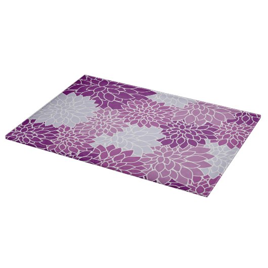 Dahlia-Blume, Muster von Blume, Lila Dahlia Schneidebrett (Ecke)