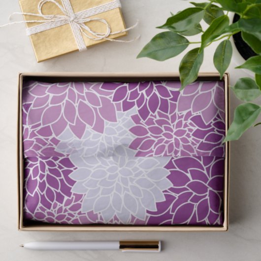 Dahlia-Blume, Muster von Blume, Lila Dahlia Seidenpapier (Geschenk)