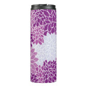 Dahlia-Blume, Muster von Blume, Lila Dahlia Thermosbecher (Rückseite)
