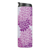 Dahlia-Blume, Muster von Blume, Lila Dahlia Thermosbecher (Nach rechts gedreht)