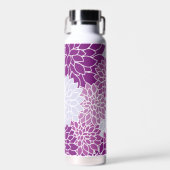 Dahlia-Blume, Muster von Blume, Lila Dahlia Trinkflasche (Vorne)